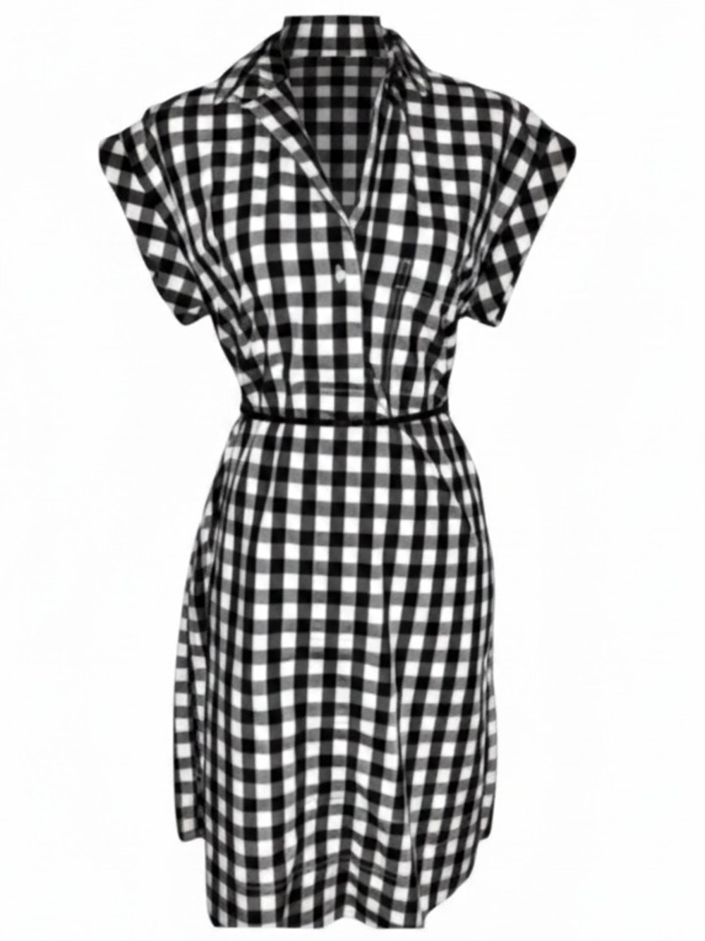 J. CREW Shirtdress Cotton Checkerboard Design Black and White in Size X-Small